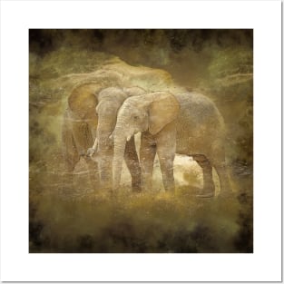 Elephant Animal Wildlife Jungle Nature Africa Adventure Discovery Digital Painting Posters and Art